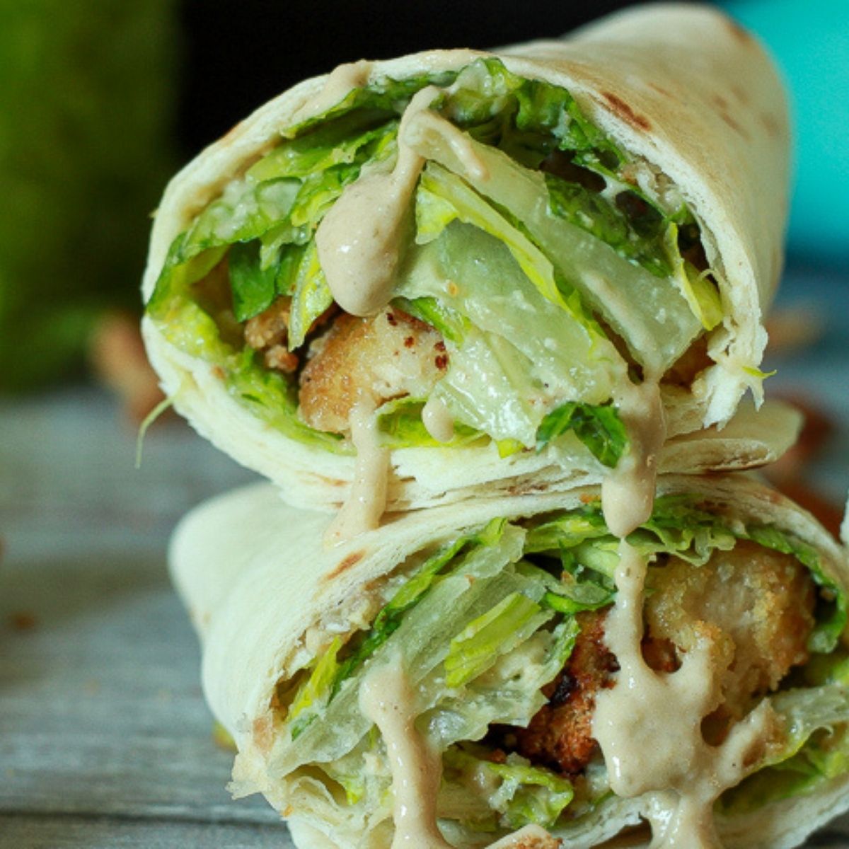 Amazing Vegan Caesar Wraps