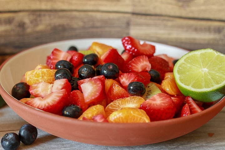 fruit salad with glaze