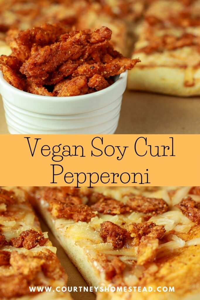 vegan soy curl pepperoni