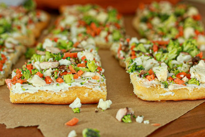 vegan ranch vegetable pizza