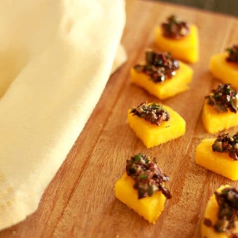 Vegan Olive Polenta Bites
