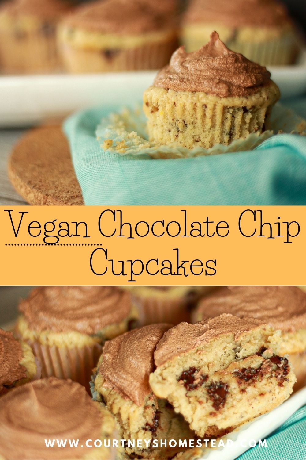 Easy Vegan Chocolate Chip Cupcakes - Courtney's Homestead