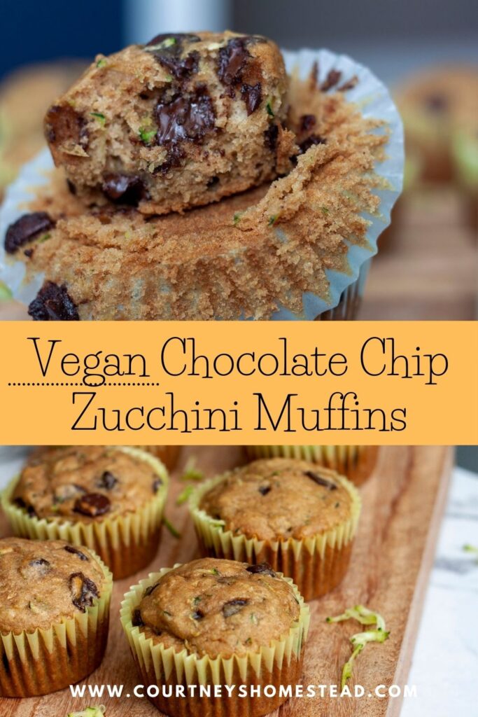vegan chocolate chip zucchini muffins