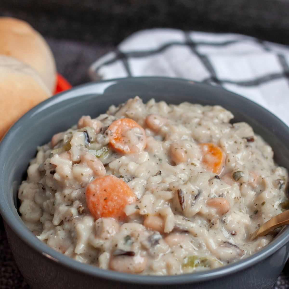 vegan creamy wild rice soup