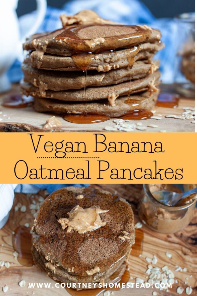 Vegan Banana Oatmeal Pancakes