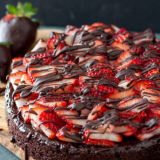 Vegan chocolate covered cake