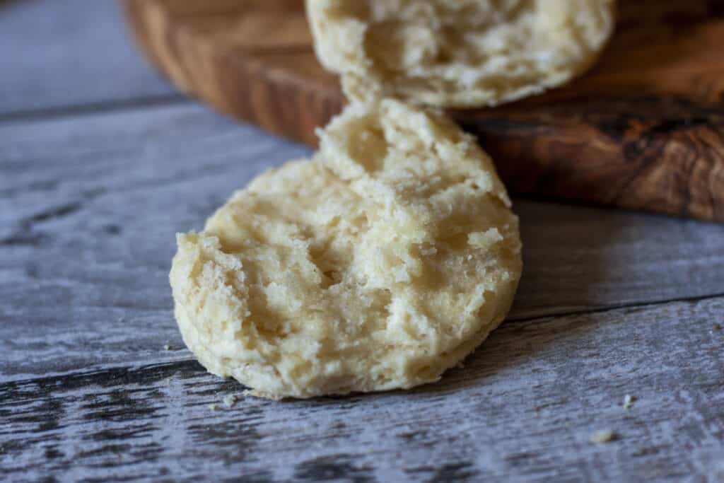 southern style vegan biscuits split