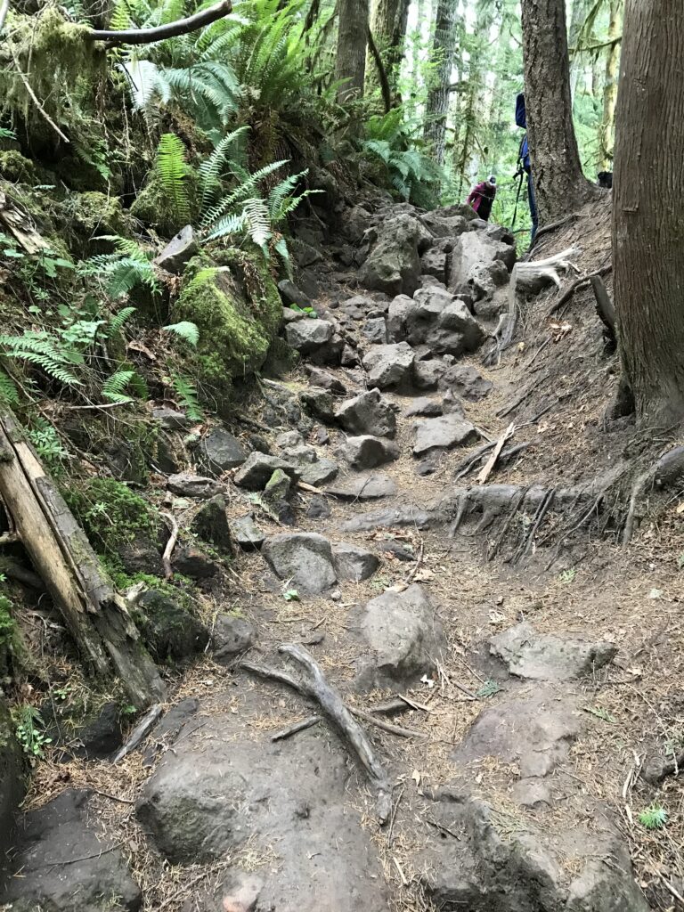 Rocky terrain hike