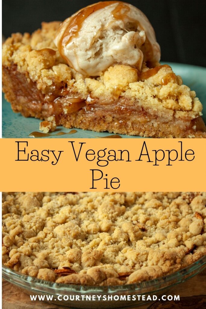 Easy vegan apple crumble pie