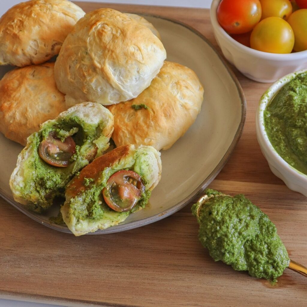 vegan pesto bites