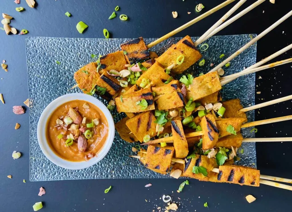 vegan thai satay skewers