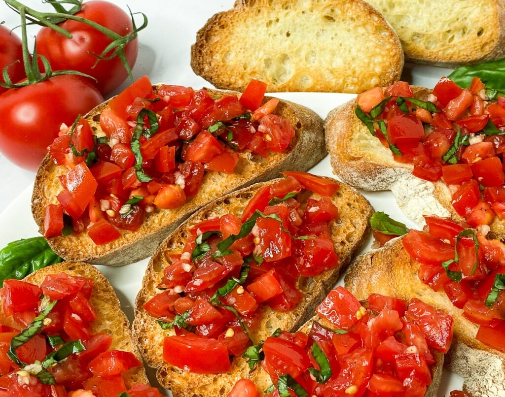 vegan tomato bruschetta