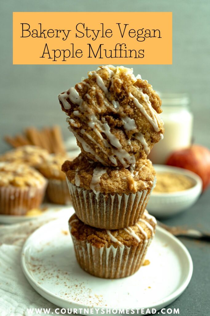Bakery Style vegan Apple Muffins