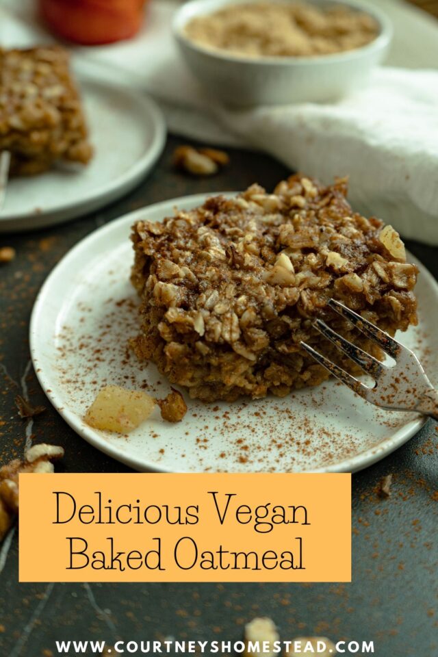 Vegan Baked Oatmeal - Courtney&amp;#39;s Homestead