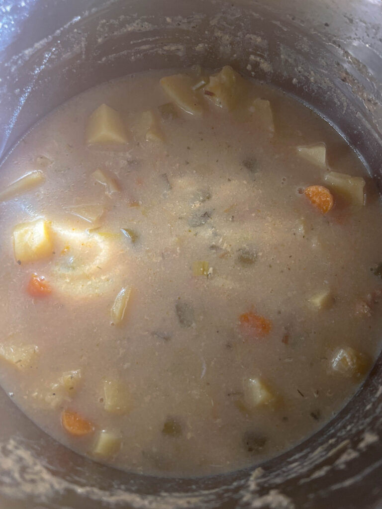 vegan soup cooked