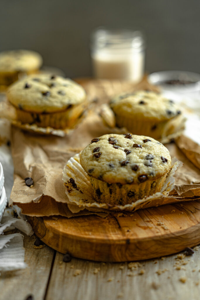 vegan chocolate chip muffins