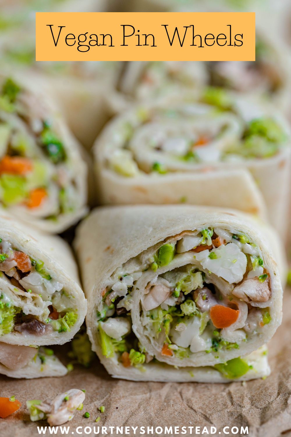 Easy Vegan Pinwheel Recipe - Courtney's Homestead