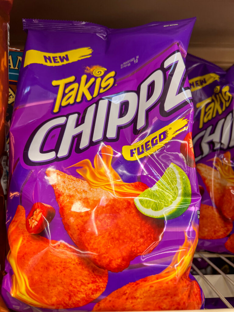 A takis chip bag. 