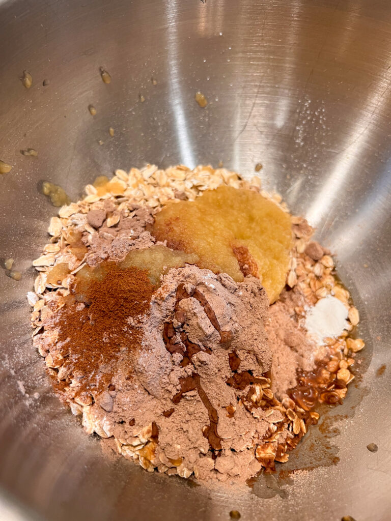 vegan protein cookie ingredients before mixing