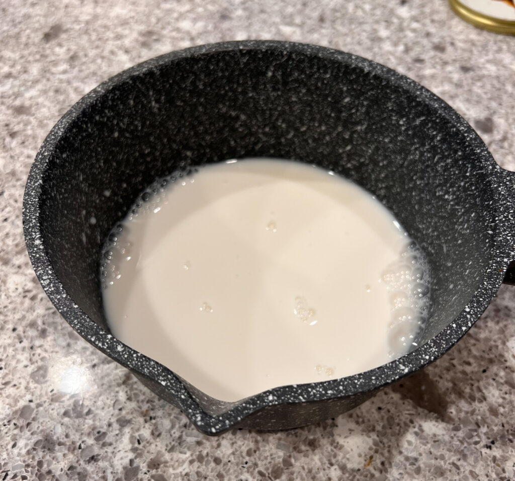 vegan milk boiling