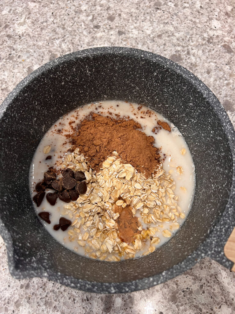 vegan brownie oatmeal components