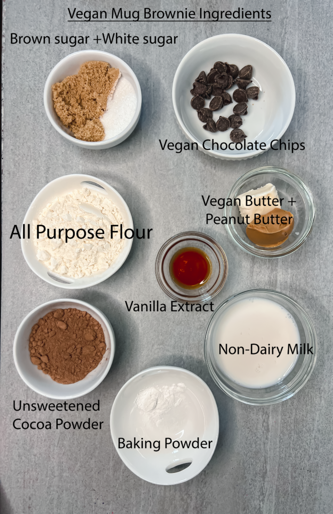 vegan mug brownie ingredients