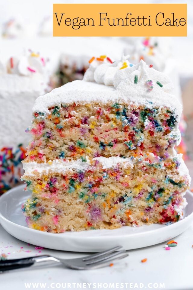 Vegan Funfetti Cake Recipe Courtney's Homestead