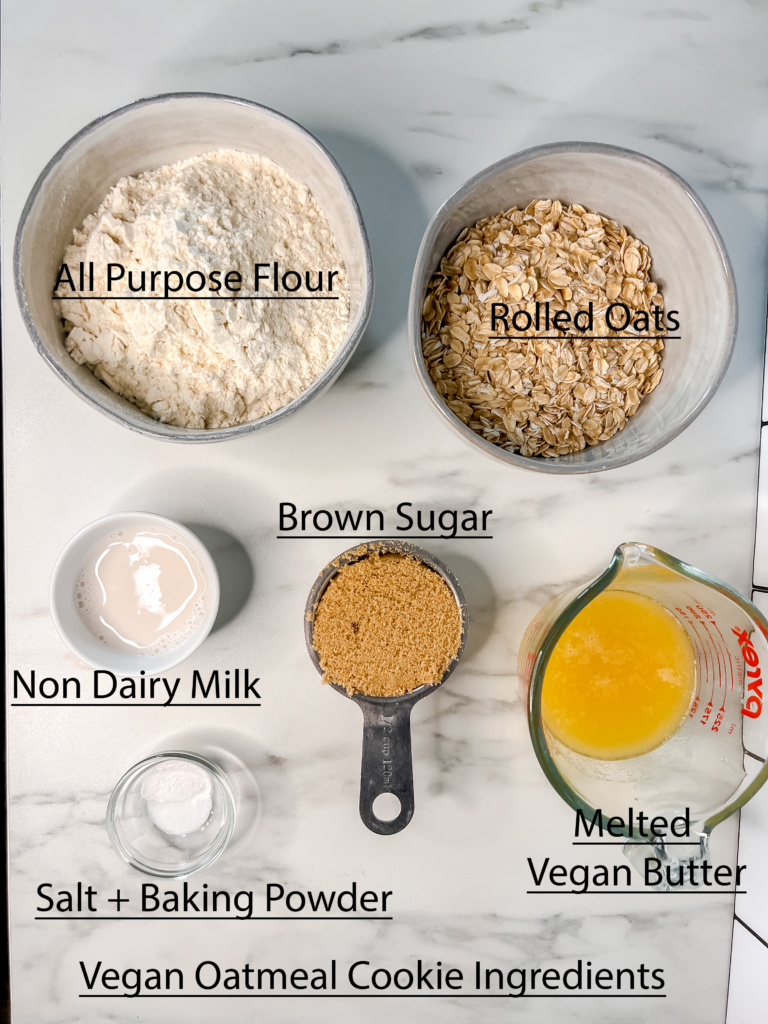 vegan oatmeal cookie ingredients