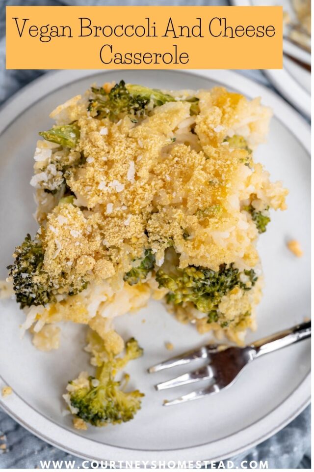 Vegan Broccoli and Rice Casserole - Courtney's Homestead